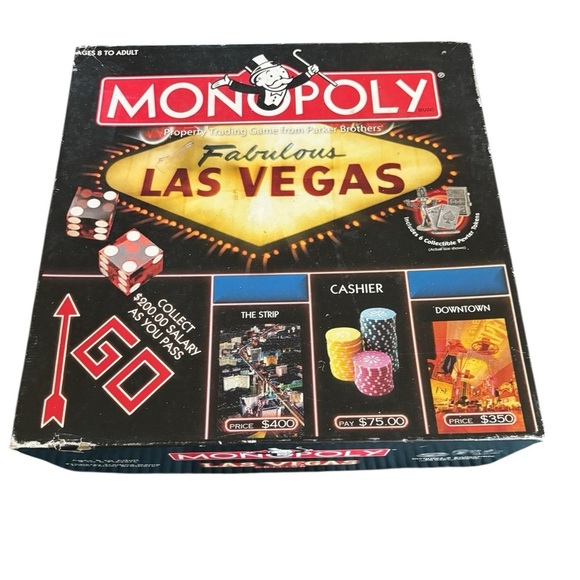 Monopoly Fabulous Las Vegas Property Property Trading Game Parker Bros Complete - Picture 3 of 6